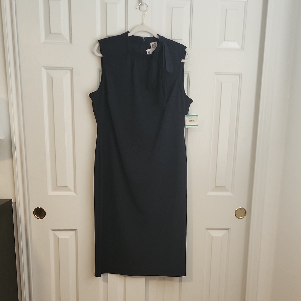Anne Klein NWT Navy Midi Dress Sz 16